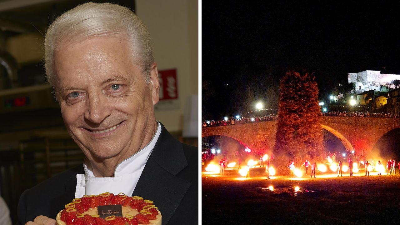 
	Massari e uno dei fal&ograve; tradizionali nel borgo

