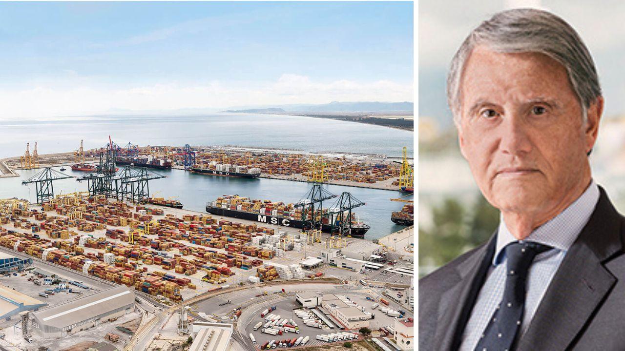 Il terminal di Msc a Valencia e Gianluigi Aponte