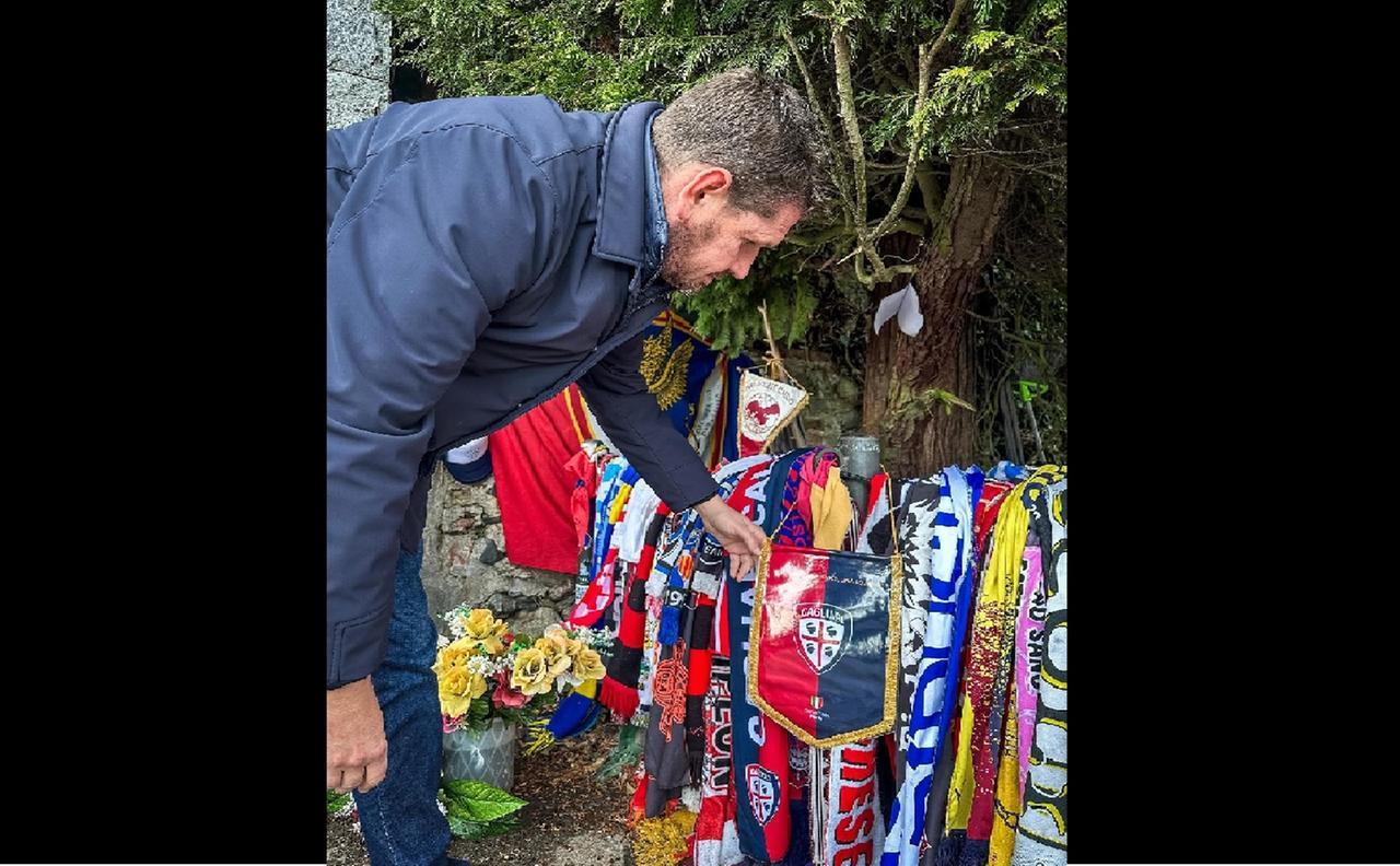 Il Cagliari a Superga per onorare il Grande Torino