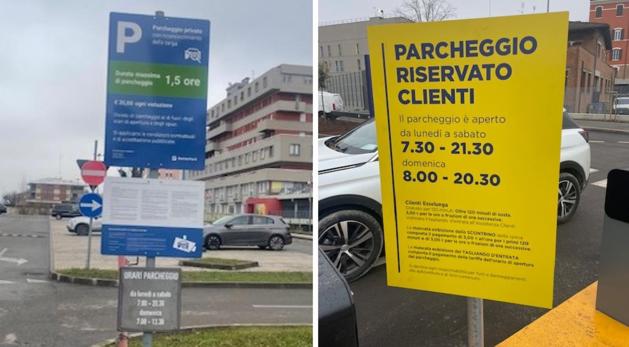 
	I cartelli nei parcheggi di Aldi ed Esselunga

