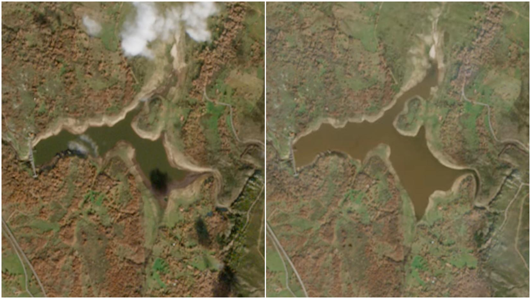 Invasi del Nuorese da vuoti a pieni in pochi giorni: tutte le immagini dal satellite