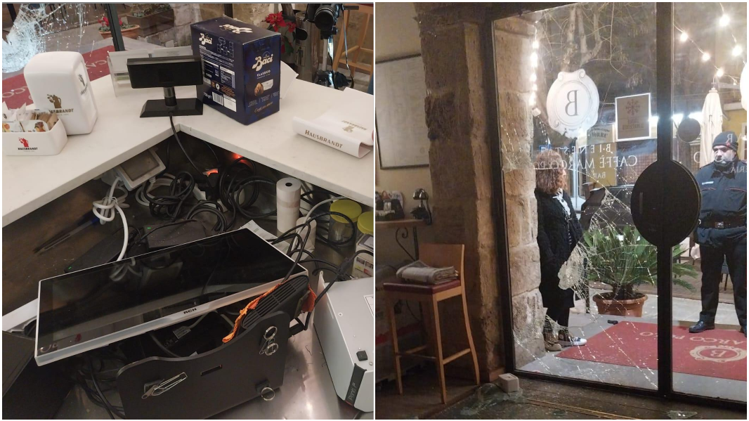 Spaccata in un bar di Alghero, i ladri portano via la cassa