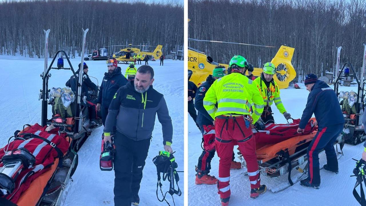 Un soccorso sulle piste 