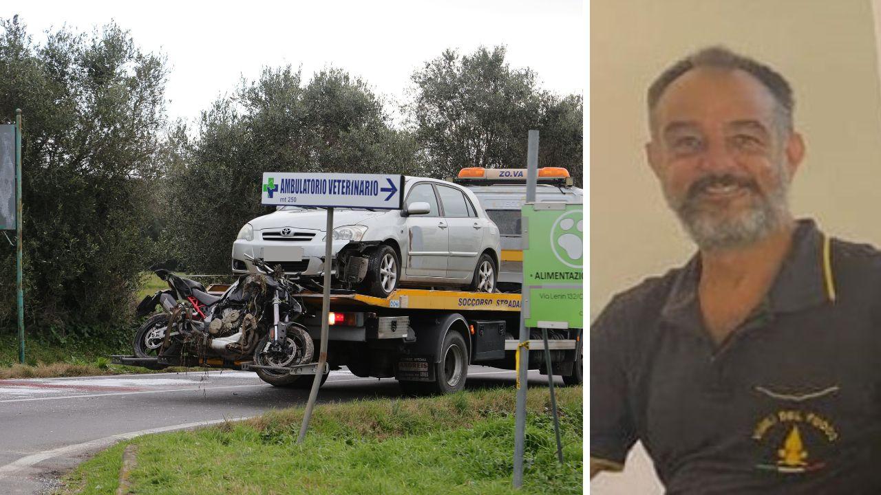 
	La moto e a destra la vittima

