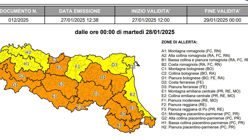 L'allerta meteo