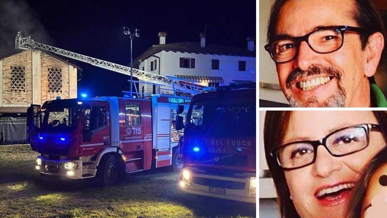 Il luogo della tragedia: in alto Maurizio Chisciotti, sotto Patrizia Pontani