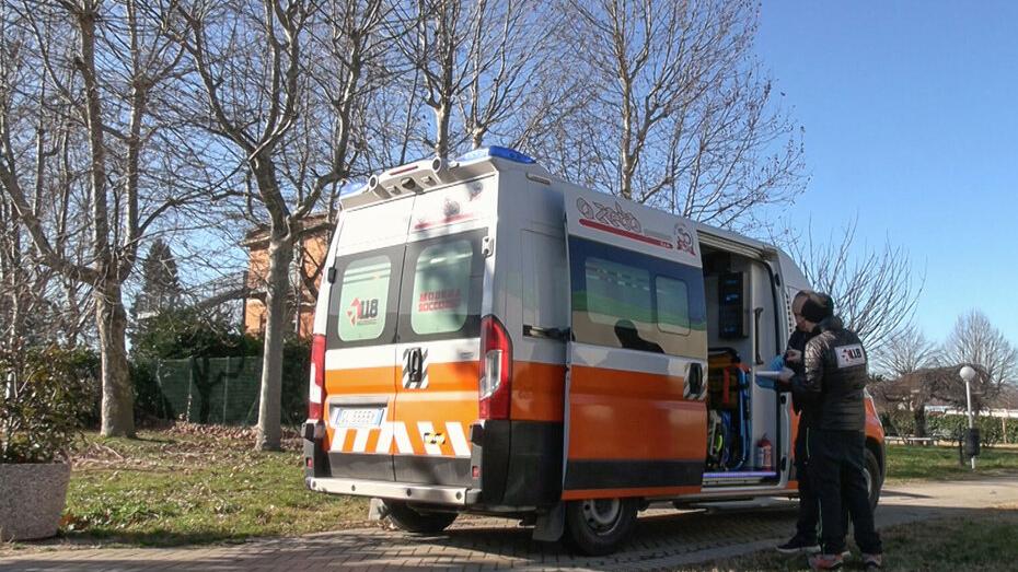 L'ambulanza del 118 a Cà Marta