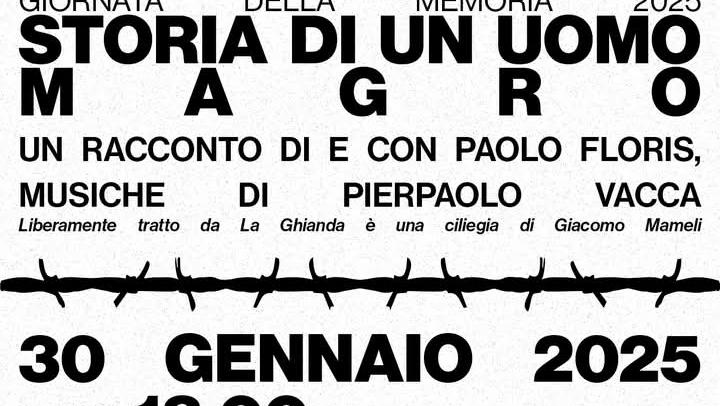 L’Accademia di Belle Arti di Sassari celebra la Giornata della Memoria con il monologo teatrale “Storia di un uomo magro”
