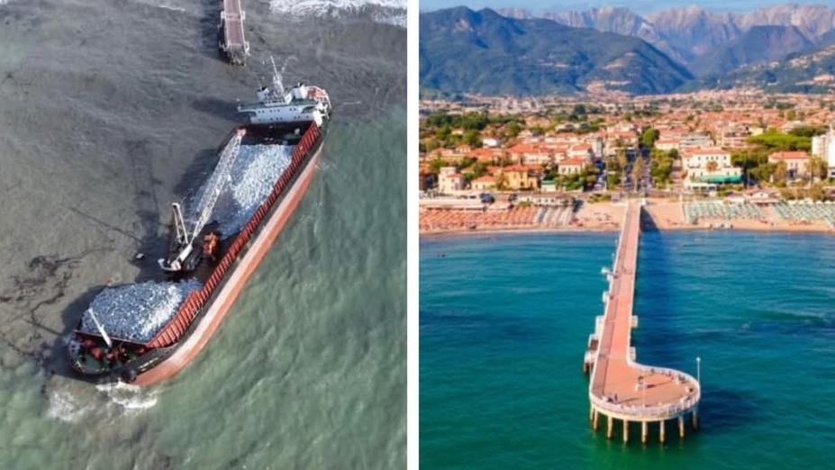 La nave e com'era il pontile