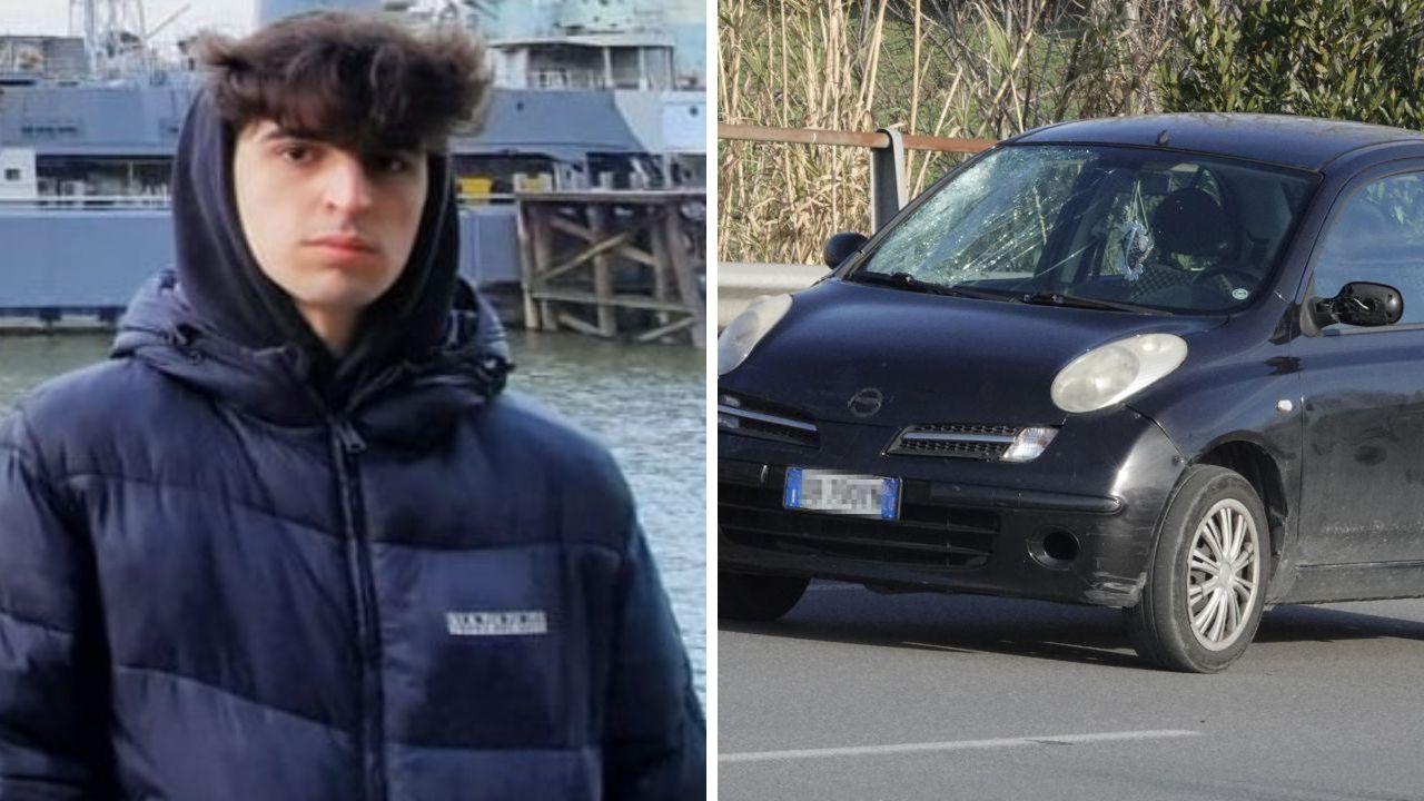 Il 22enne morto e l'auto che ha investito Federico
