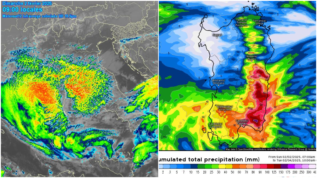 Temporali in Sardegna, resta l’allerta arancione e le dighe continuano a scaricare – Tutte le mappe