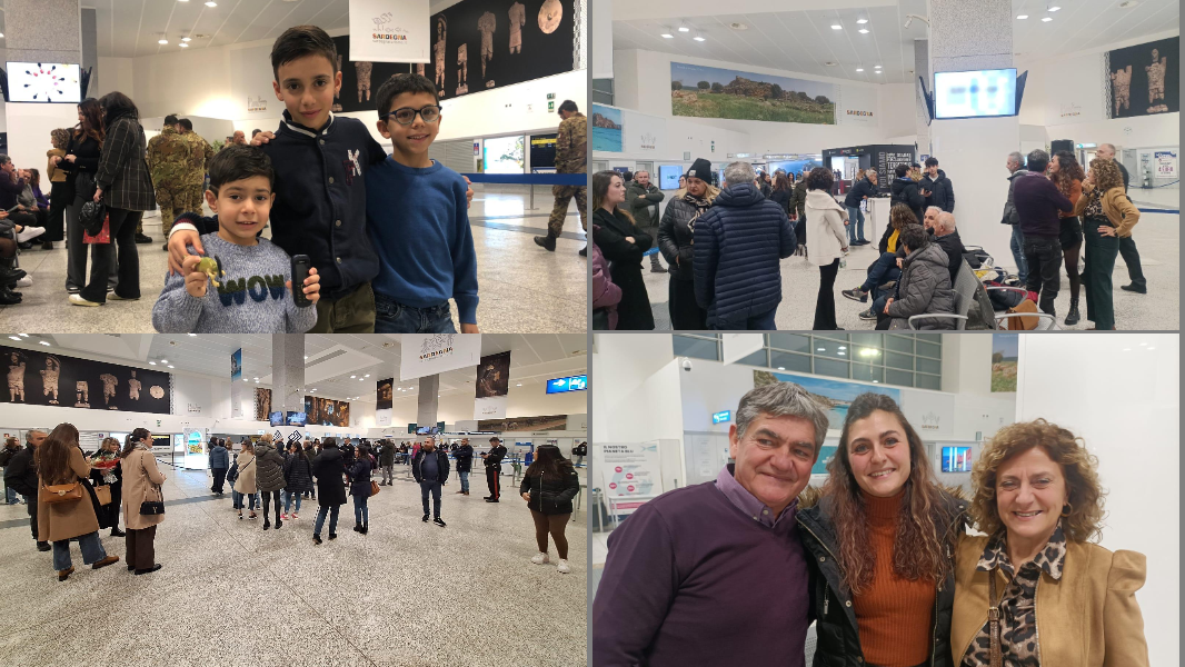 
	Familiari in attesa all'aeroporto di Alghero <em>(foto Roberto Gabrielli)</em>

