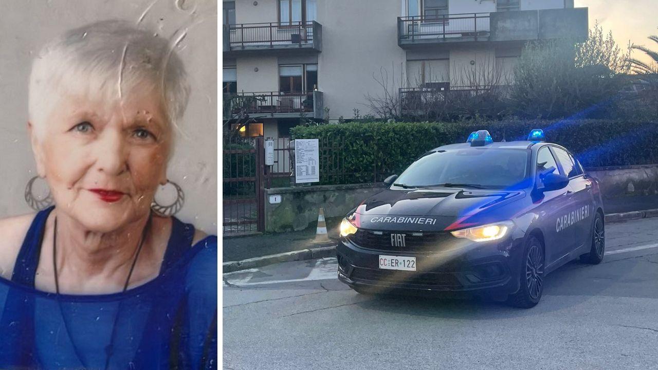 
	La donna e i carabinieri davanti all'abitazione

