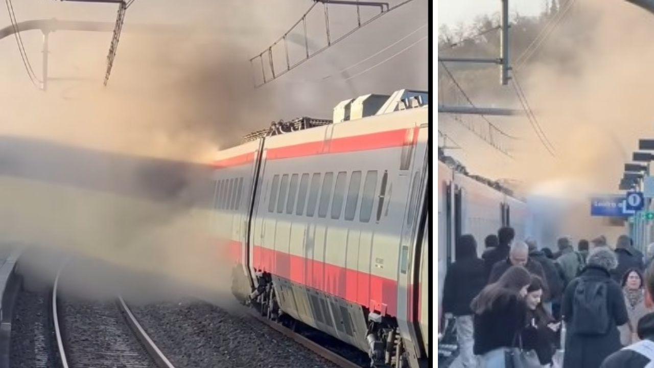 Il treno in fiamme a Lastra a Signa 