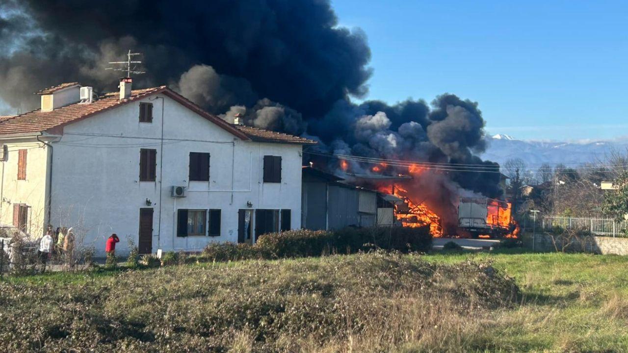 L'incendio a Quarrata