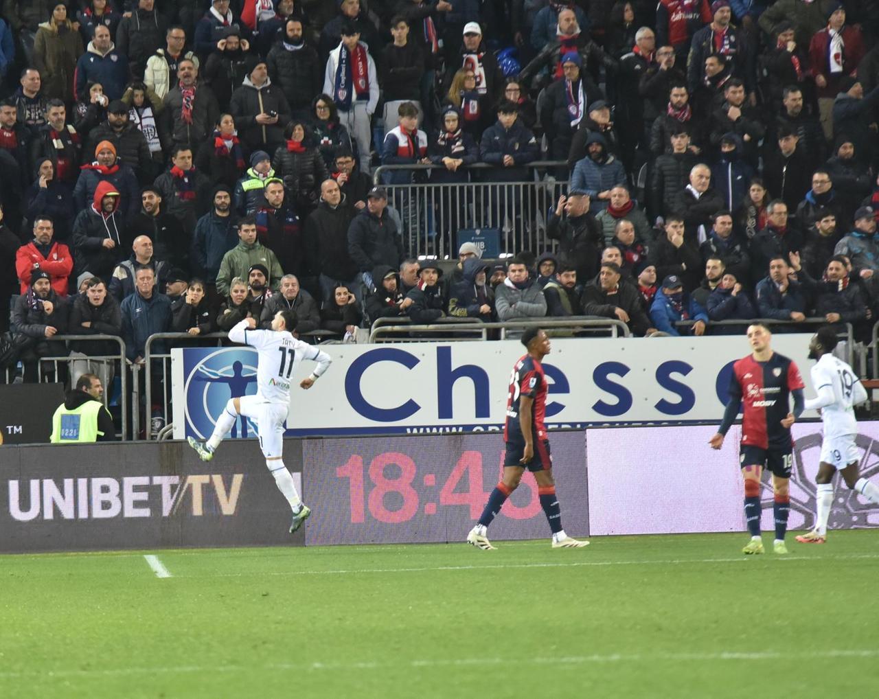 Cagliari sconfitto, la Lazio resta la sua bestia nera