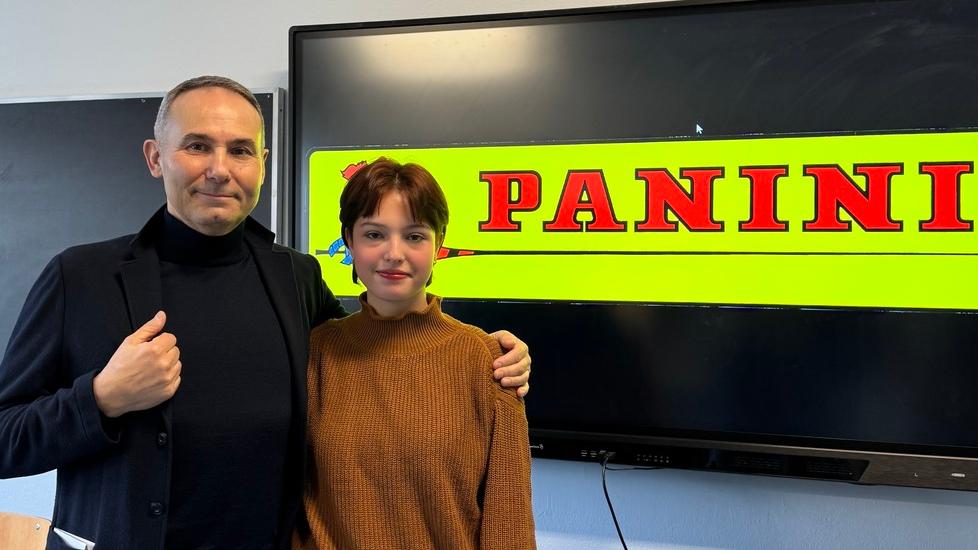 Marco Panini insieme alla nipote Arianna Interdonato, studentessa del liceo Muratori San Carlo