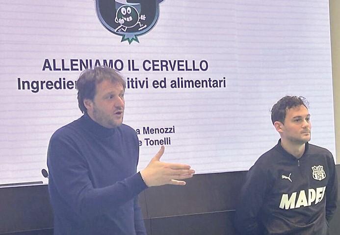 
	Andrea Menozzi e Davide Tonelli, psicologo e nutrizionista del Sassuolo calcio

