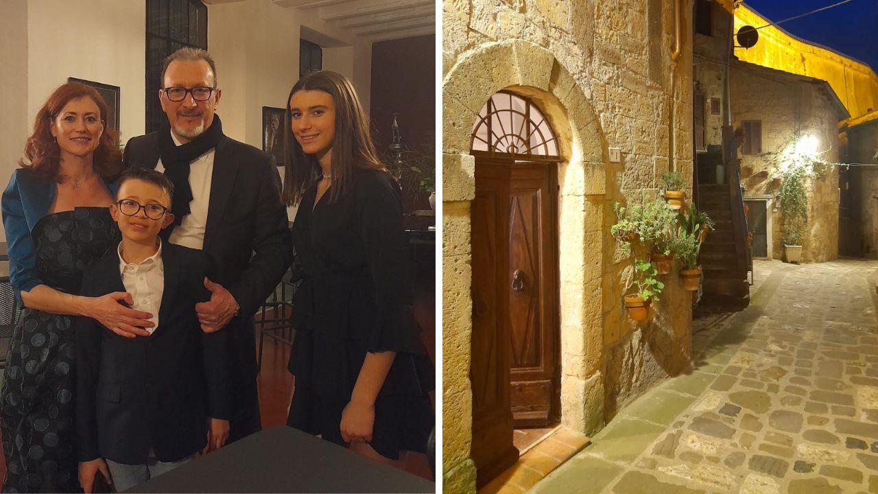 
	Paolo e Karin con i loro due figli e la casa diventata un B&amp;B

