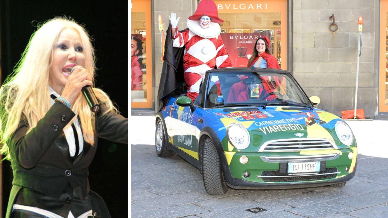 L'artista e l'auto del Carnevale