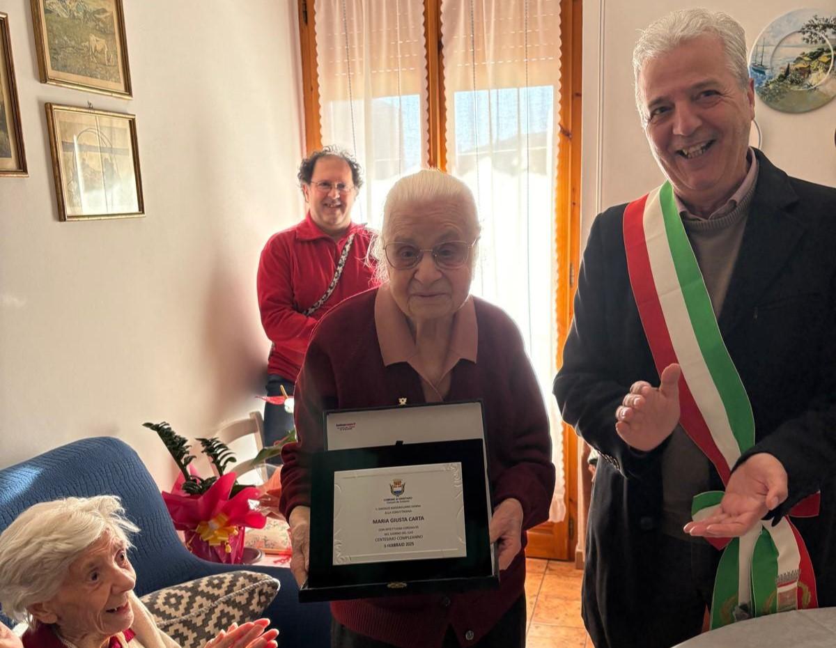 
	La neo centenaria Maria Giusta Carta

