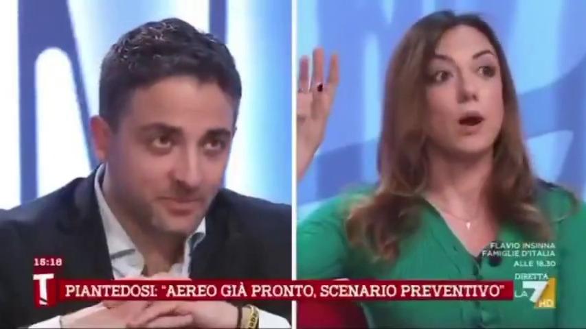 Marco Furfaro e Augusta Montaruli durante lo scontro