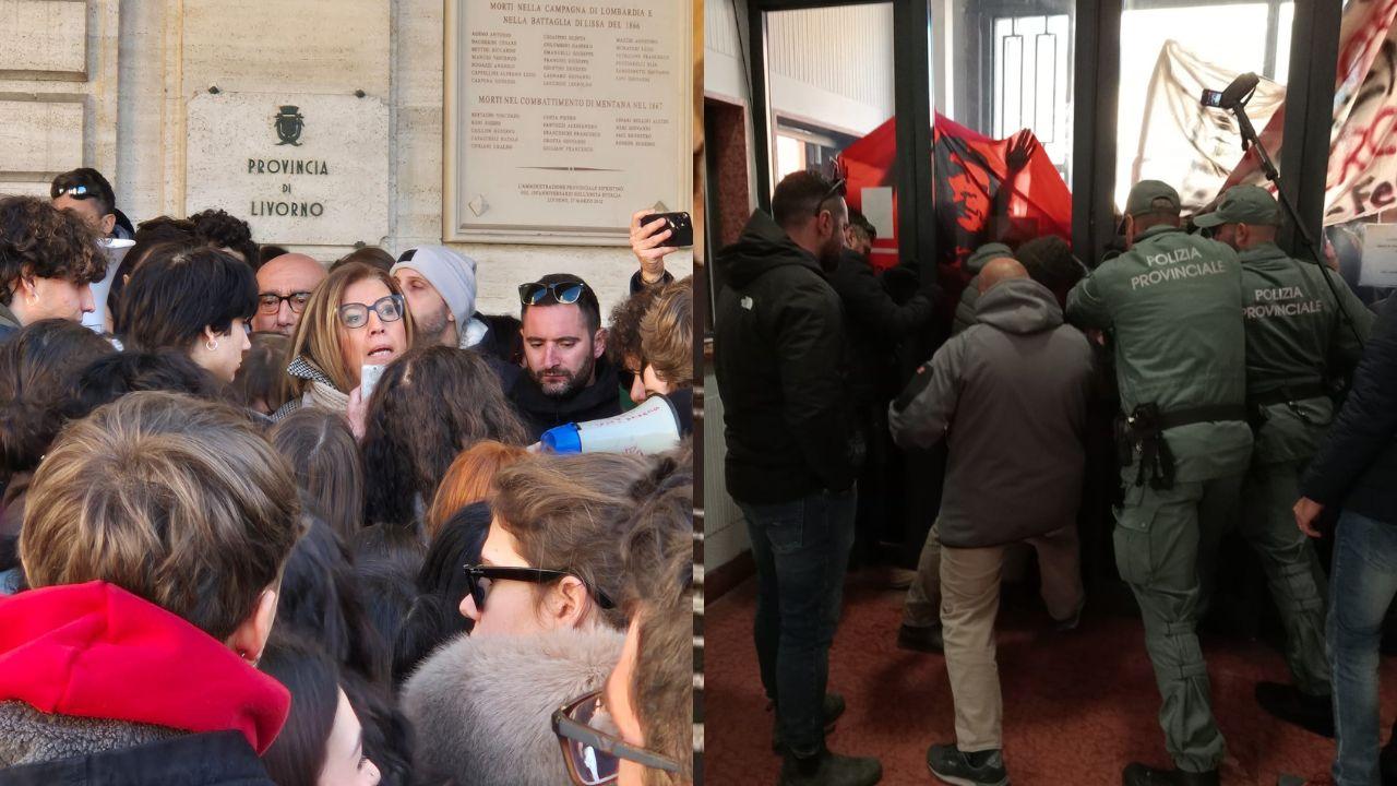 Livorno, studenti in Provincia  tra momenti di tensione e dialogo: «Sono scesa per evitare che degenerasse»