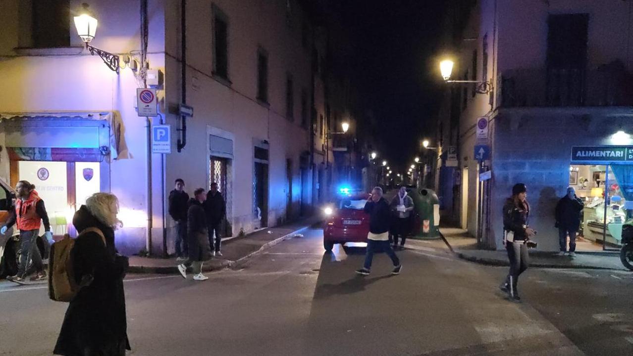 L'intervento della Municipale in piazza San Domenico