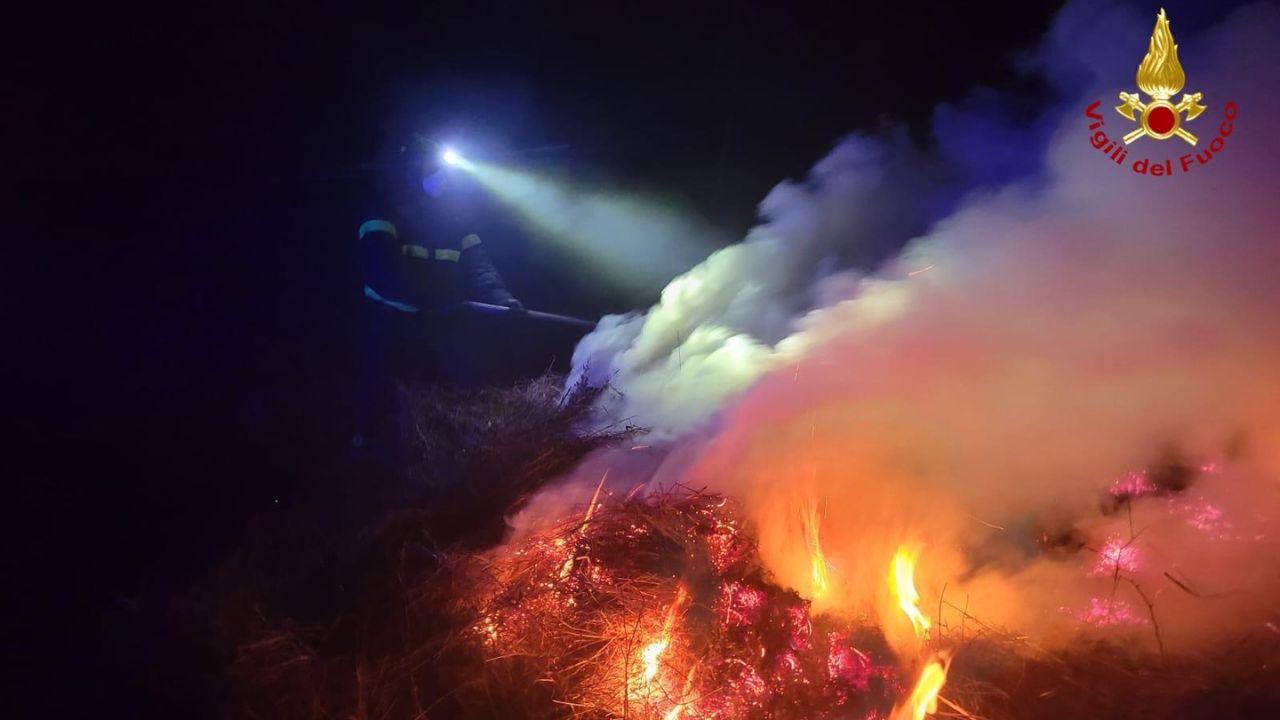 L'intervento dei vigili del fuoco 