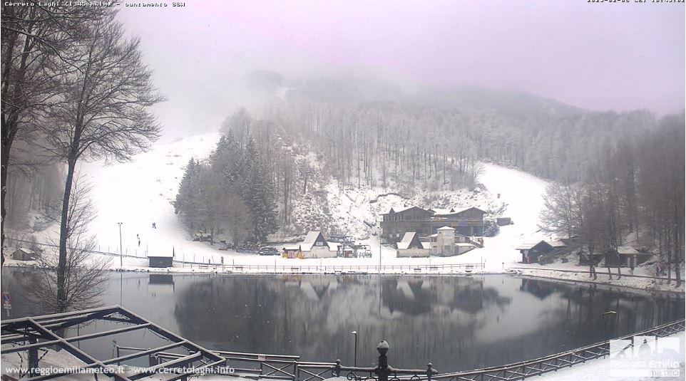 Meteo, la neve è arrivata nelle località dell’Appennino reggiano