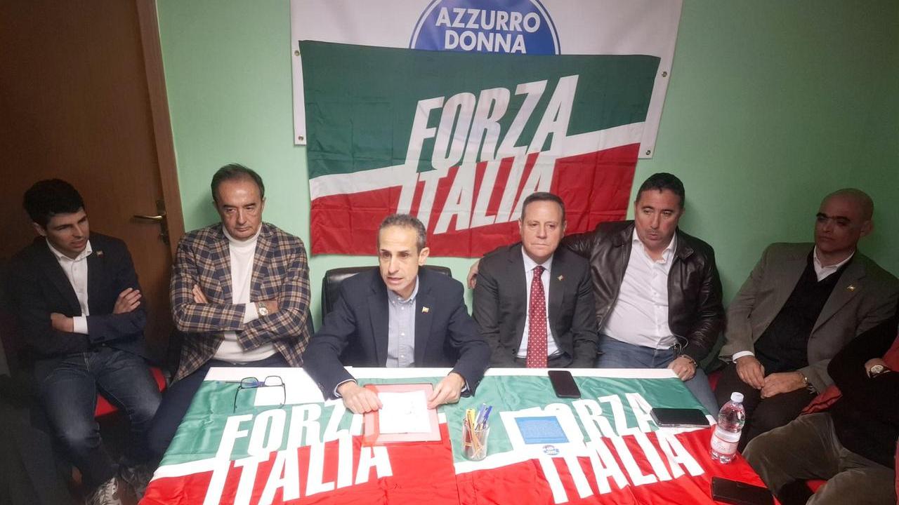 La conferenza stampa di Forza Italia <em>(foto Ivan Nuvoli)</em>