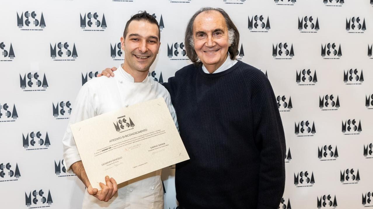 Gavino Piu. il cuoco premiato l'anno scorso, insieme a Gavino Sanna