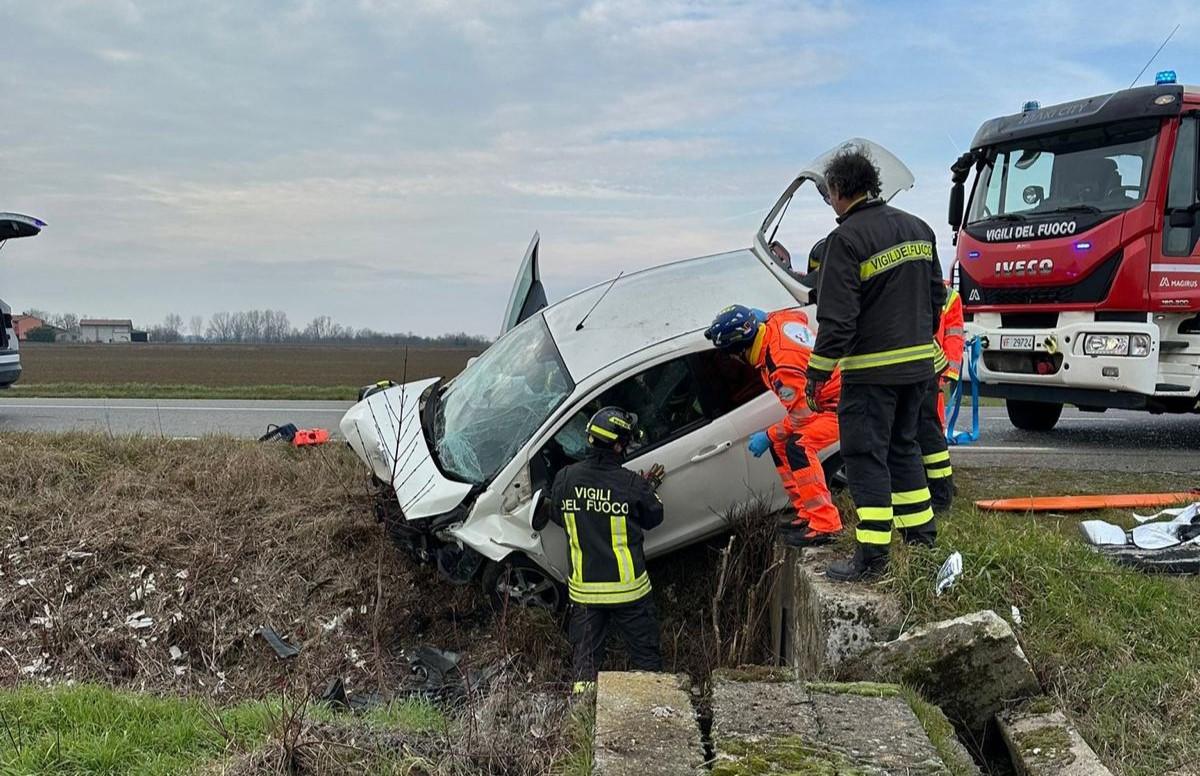 
	L'incidente a Piacenza (foto Libert&agrave;)

