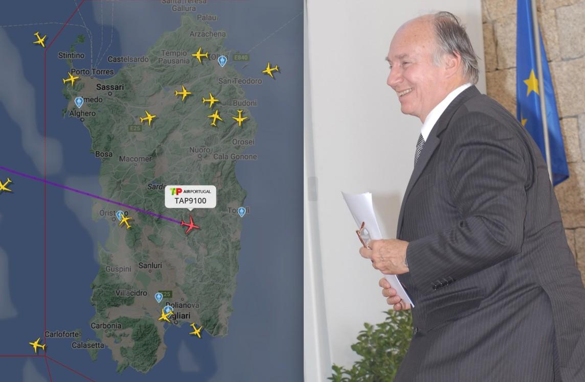 La salma dell’Aga Khan in volo sulla Sardegna: «L’ultimo saluto dell’isola»
