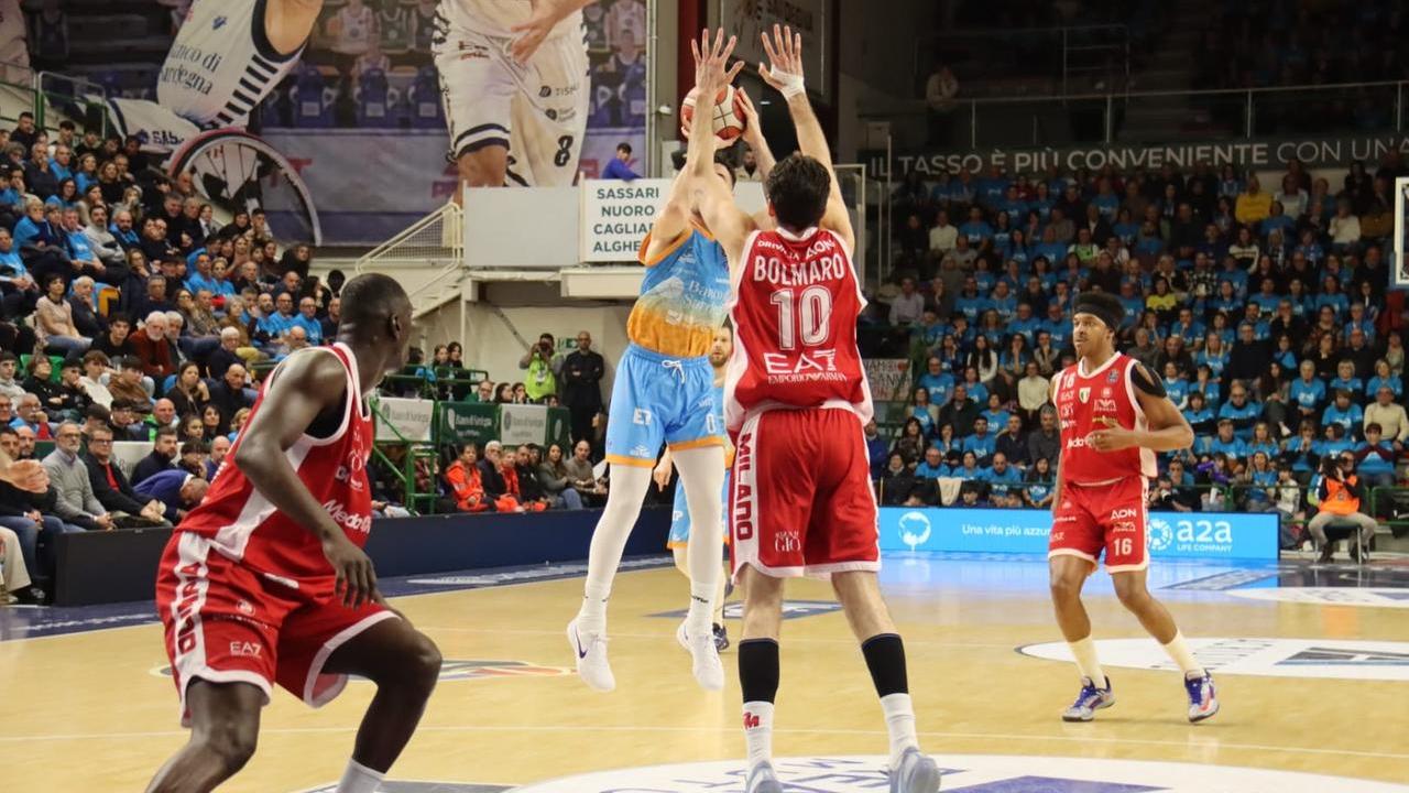 Al PalaSerradimigni Dinamo-Olimpia Milano<em> (foto Ivan Nuvoli)</em>