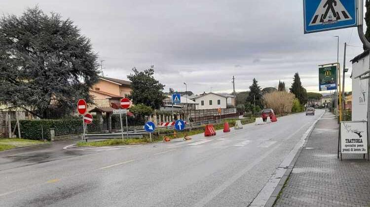 Via Lucchese, al confine tra Buggiano e Uzzano dove verranno fatti i lavori