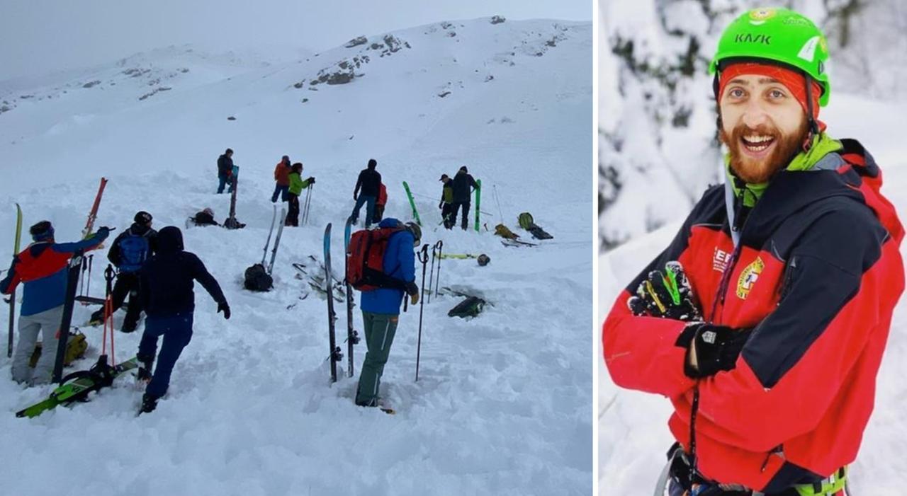 
	Il soccorso e, a destra, Mattia Ferrari

