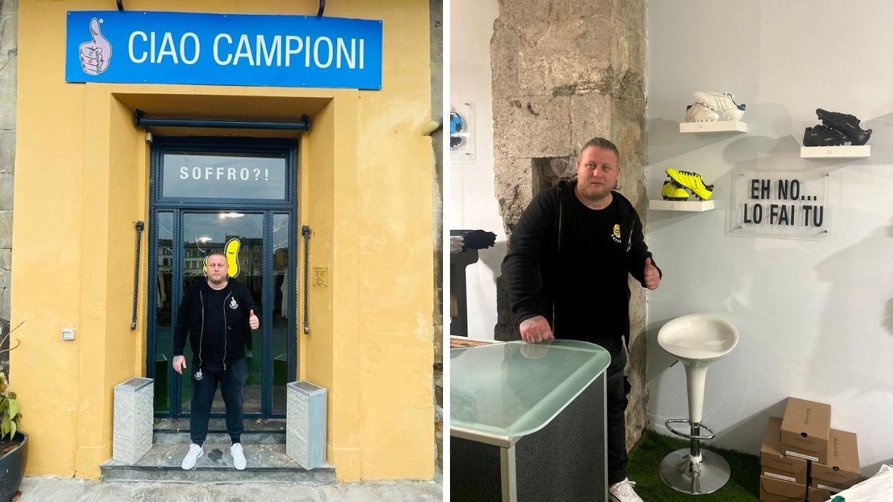 
	Francesco Dad&agrave; nel suo negozio a Pisa&nbsp;


