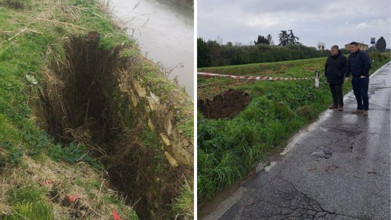 La zona e il sopralluogo del sindaco (foto da Facebook)