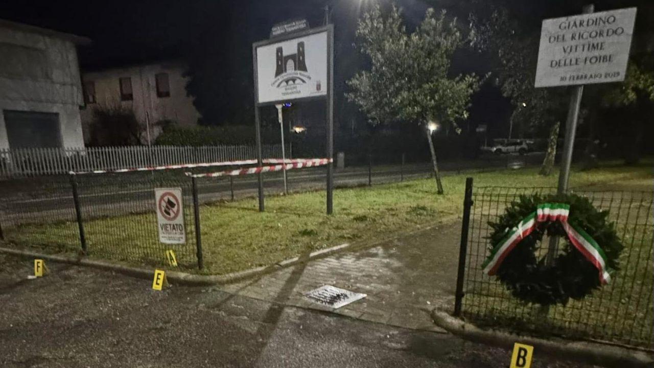 
	Il luogo in cui &egrave; stata fatta esplodere la bomba carta&nbsp;

