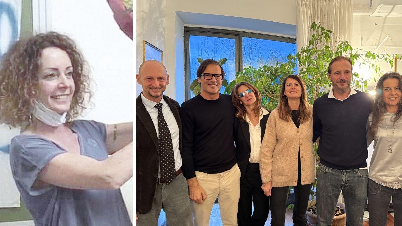 A sx Barbara Capovani, da sx Pietro Gustinucci, Paolo Spagnolo, Patrizia Pacini, Tullia Rainaldi, Michele Bellandi, compagno della psichiatra uccisa, e Raffaella Menconi