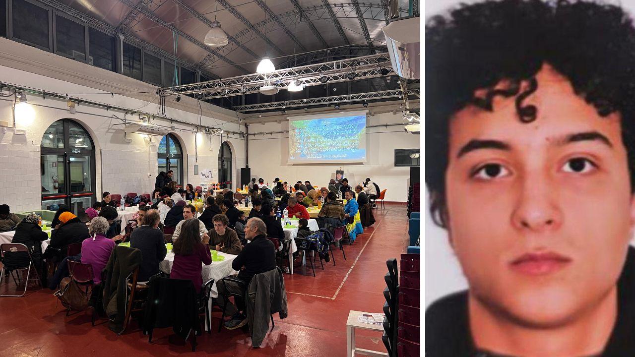 Un momento della serata a Certaldo e Maati Moubakir, ucciso a 17 anni
