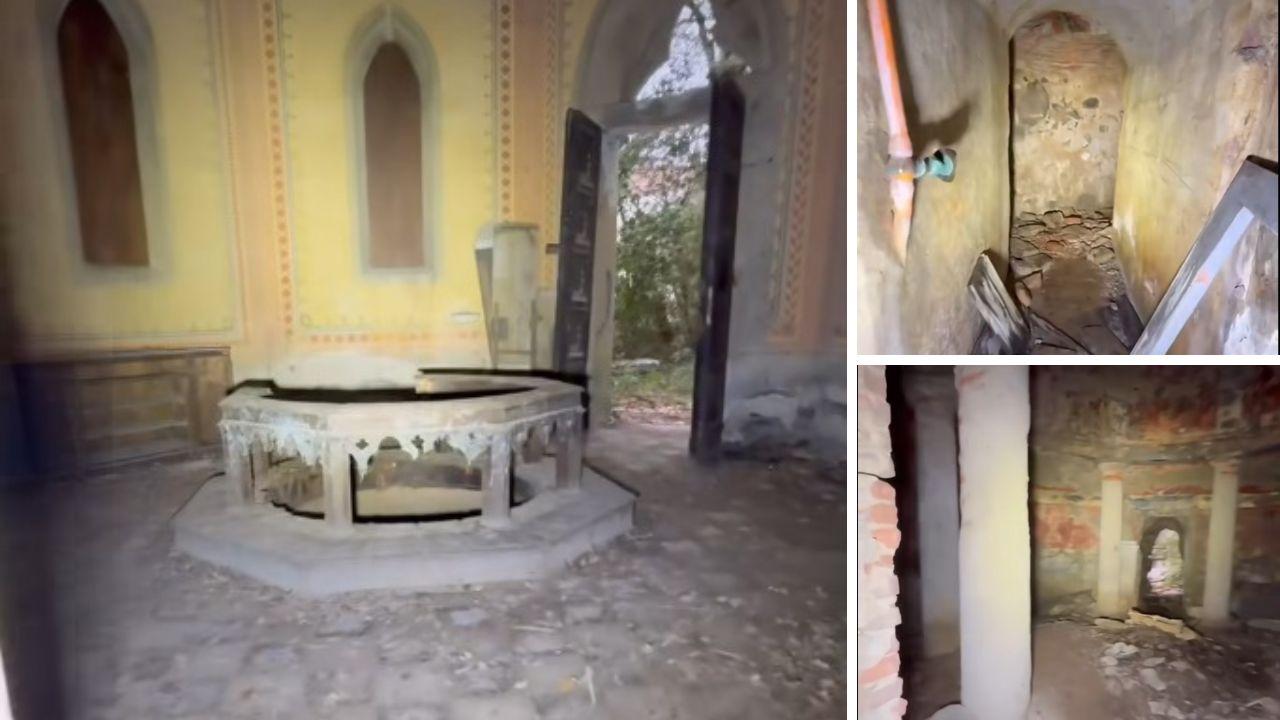 Tre fermo immagine dei video girati dentro al Torretta