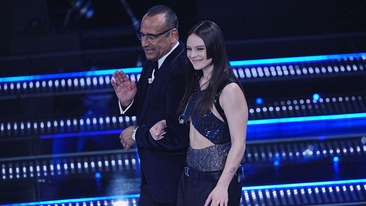 
	Francesca Michielin e Carlo Conti&nbsp;


