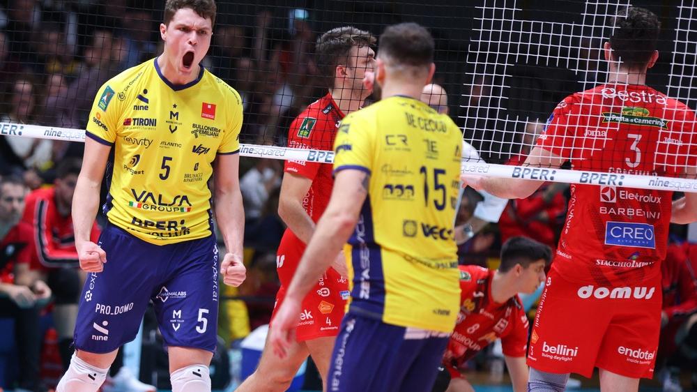 L'esultanza di Pardo Mati e De Cecco