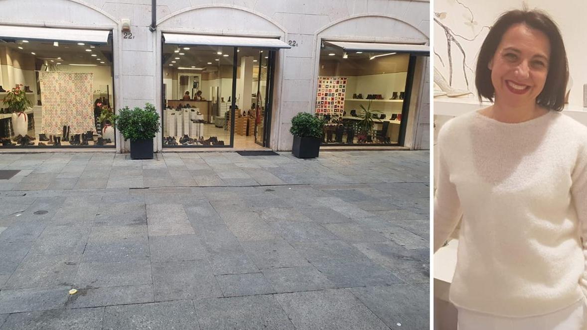 Barbara Ferrari e il suo negozio in via Taglio