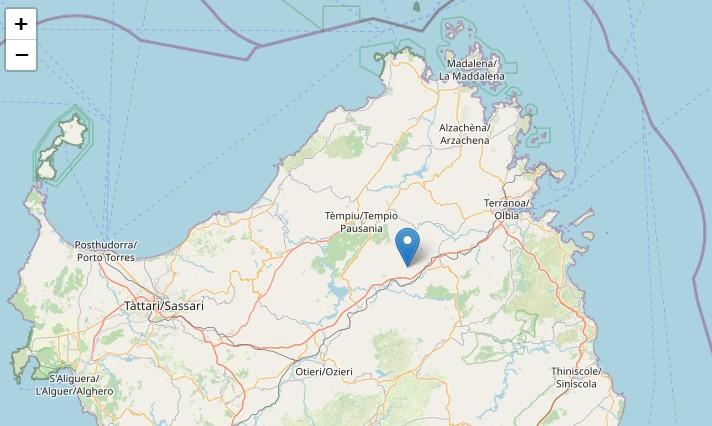 Scossa di terremoto a Berchidda: cosa è successo