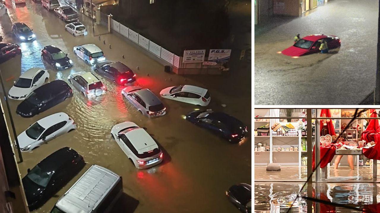 
	Nubifragio all'Elba: strade come fiumi e negozi allagati a Portoferraio (Foto Facebook)

