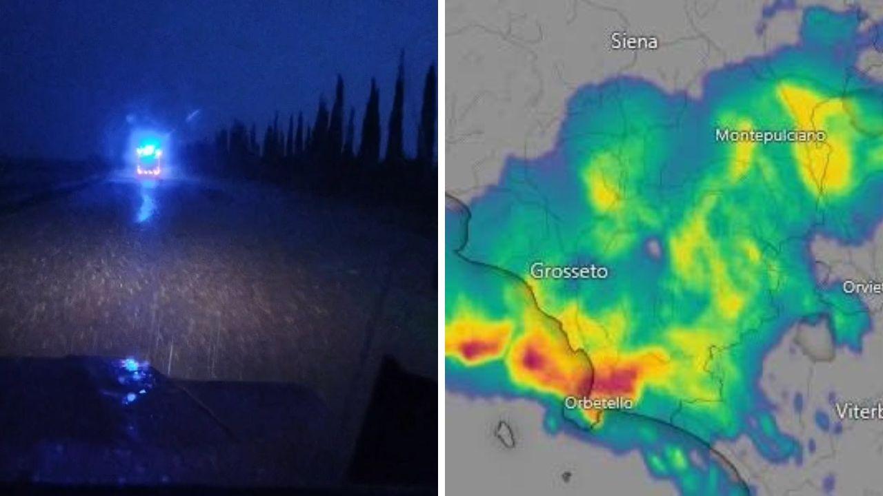 
	Volontari al lavoro e strade allagate a Orbetello

