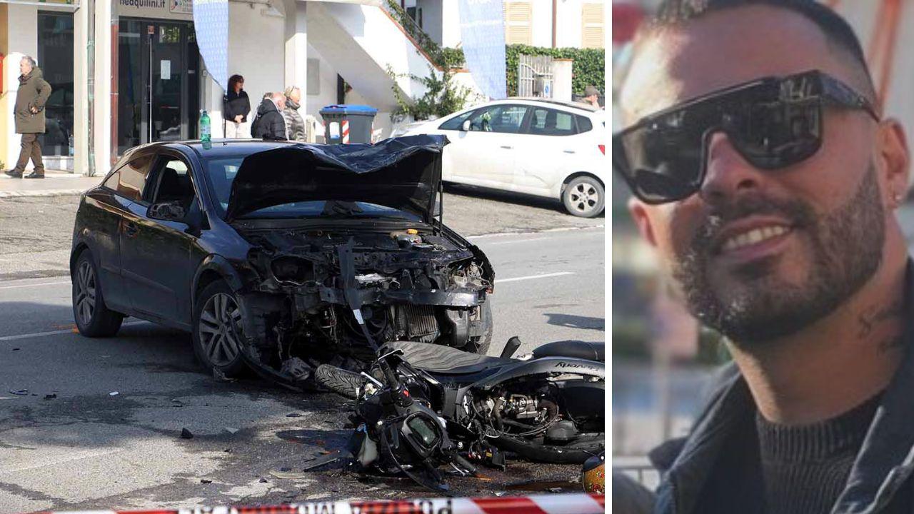 
	L'incidente (foto Cuffaro) e la vittima

